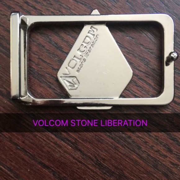 Volcom Metal Pink Belt Buckle - Picture 3 of 3